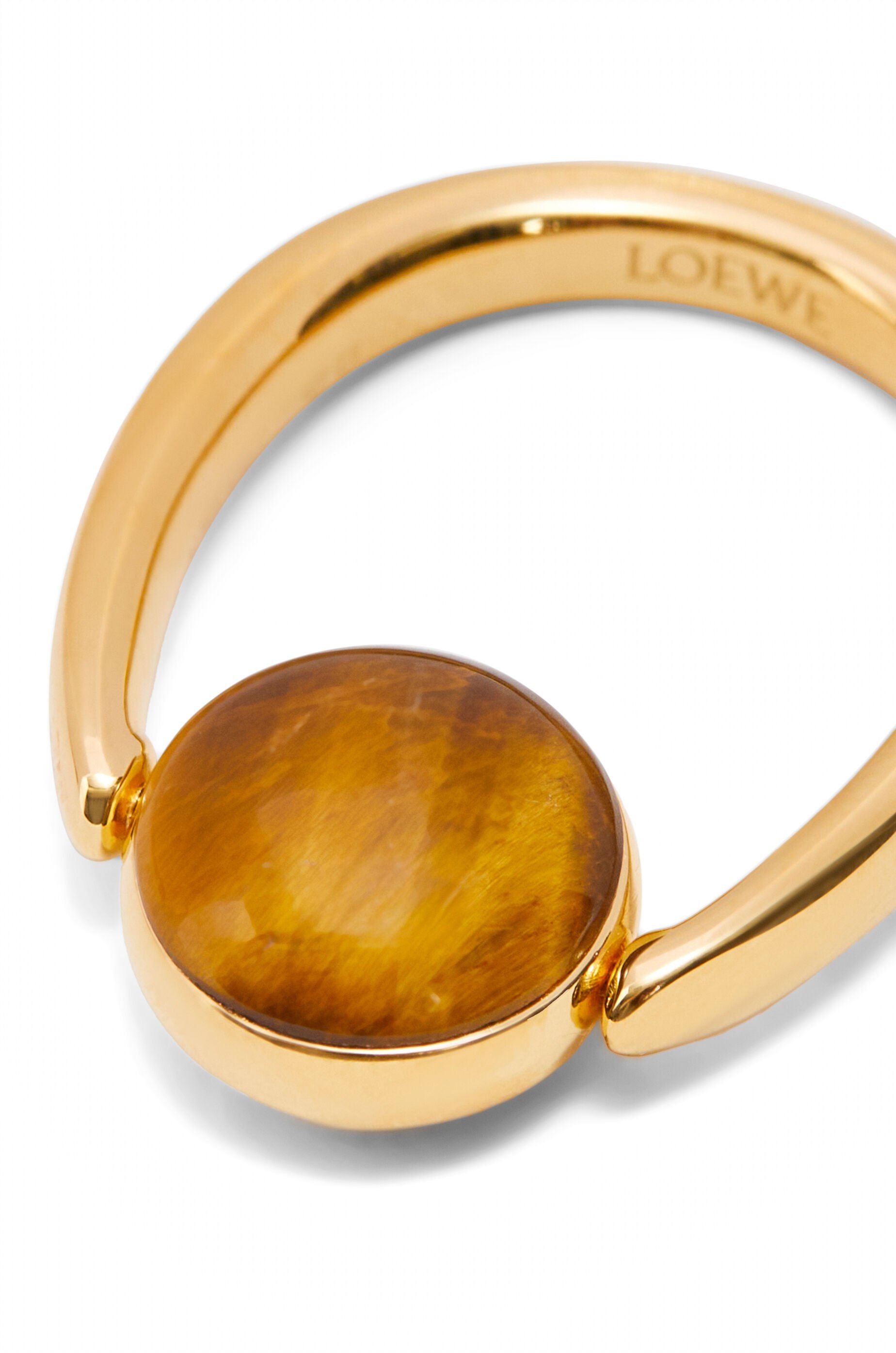 Anagram Pebble ring in sterling silver and tiger eye - 5