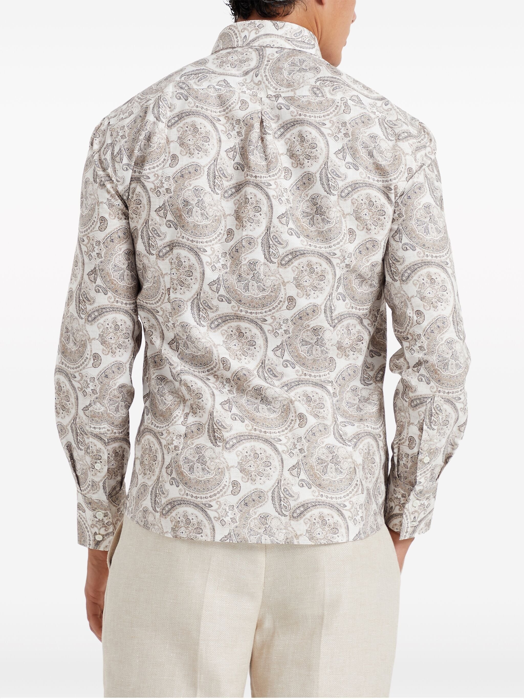 paisley-print cotton shirt - 3