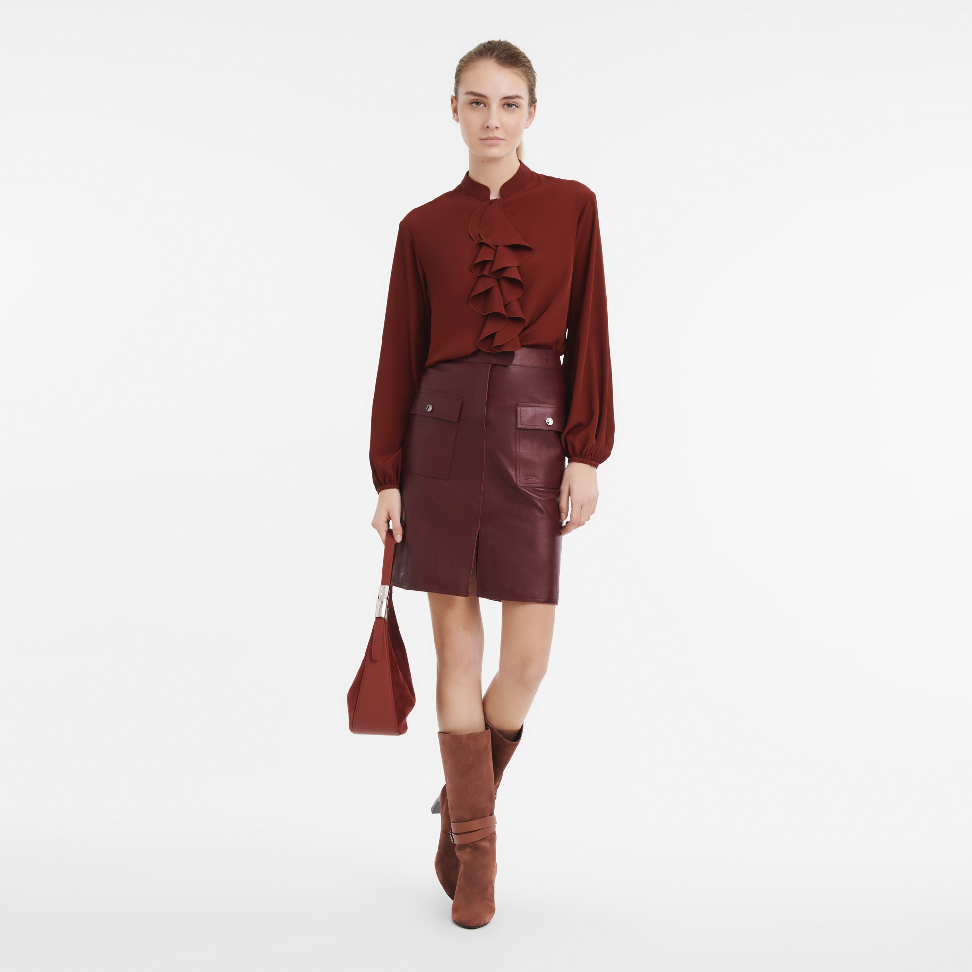 Skirt Plum - Leather - 2