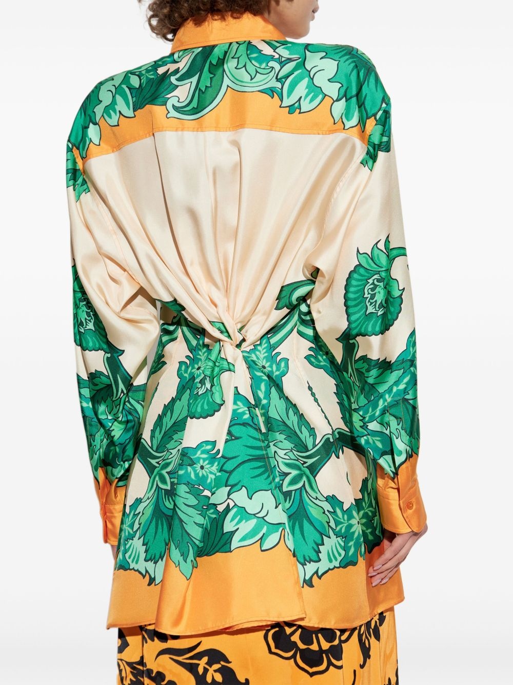 floral-print silk shirt - 4