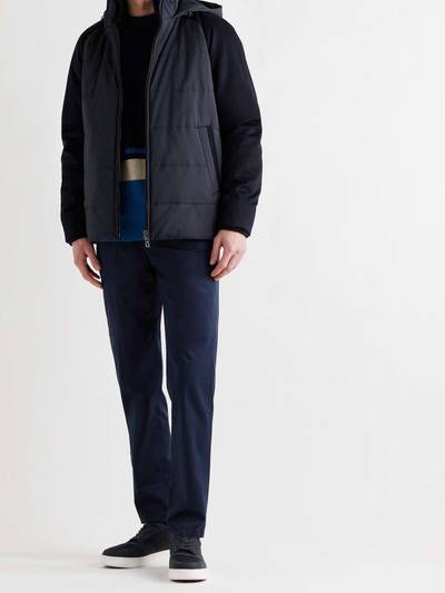 Loro Piana Cashmere-Trimmed Quilted Softshell Hooded Jacket outlook