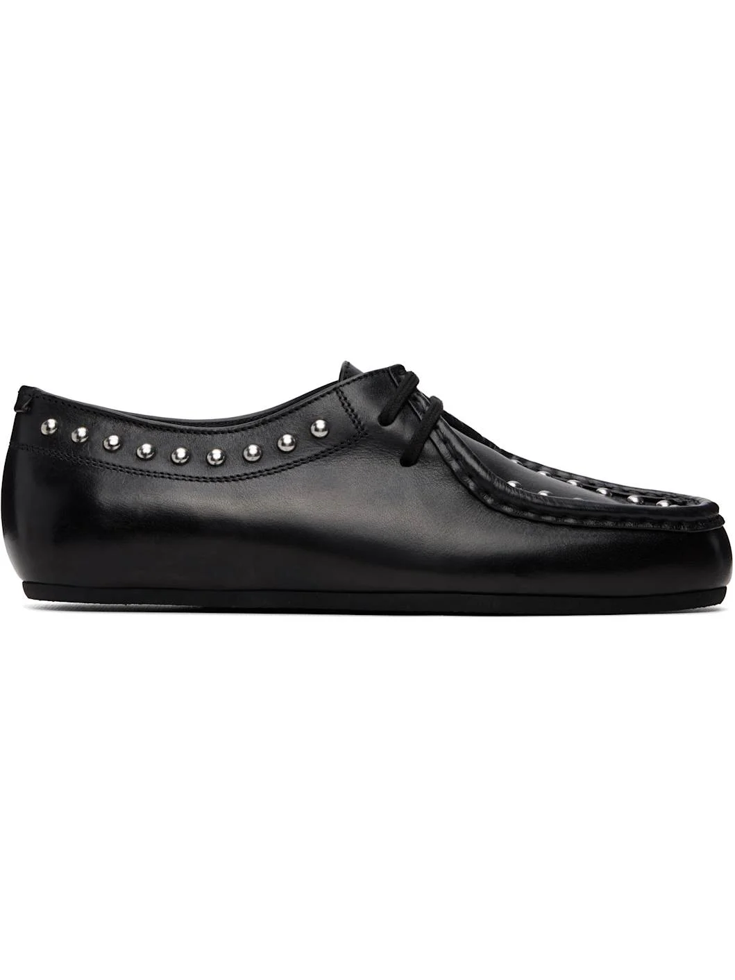 Black Hood Lace-Up Derbys - 1