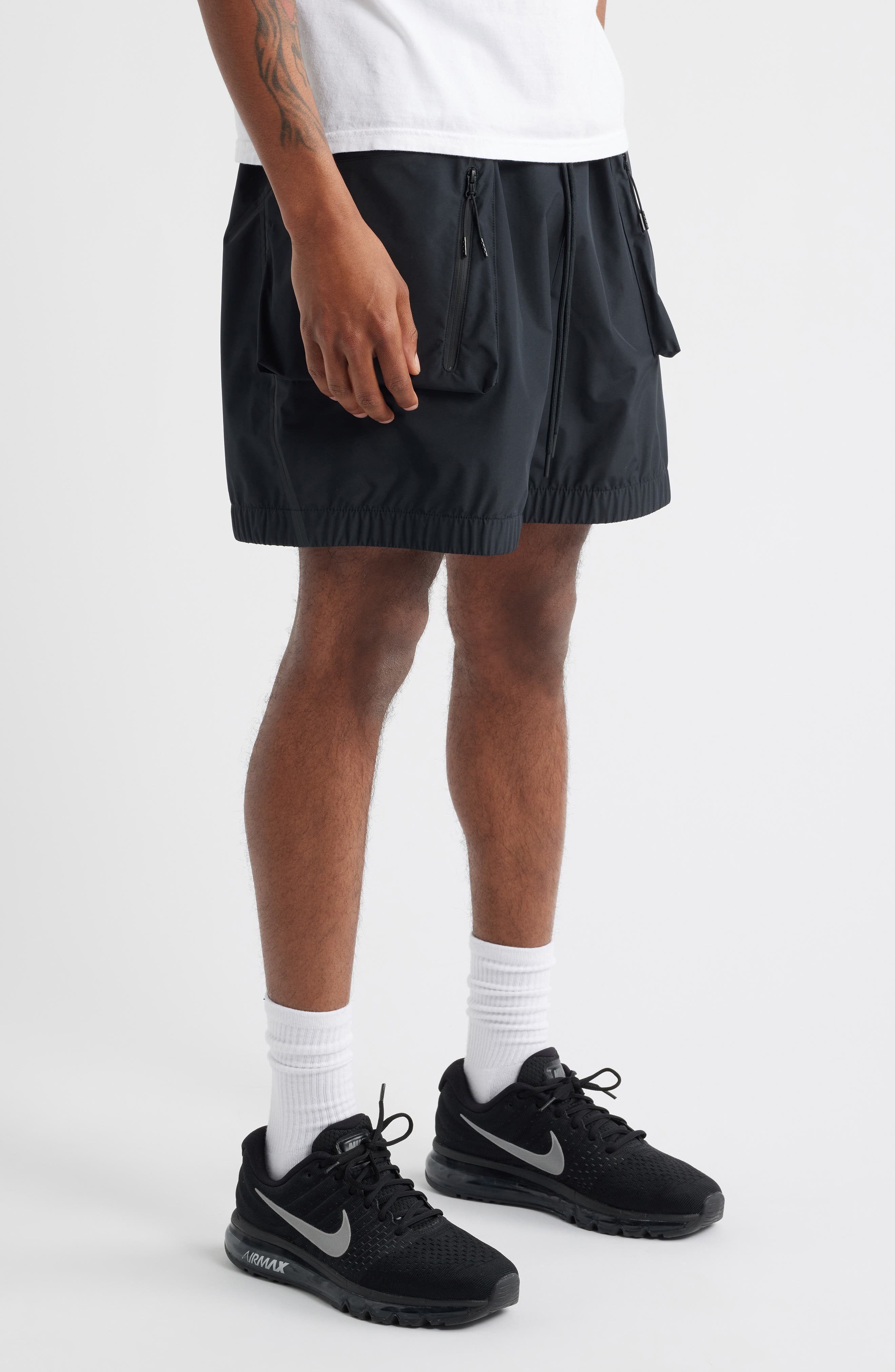 Nike Super Lightweight Waterproof Shorts in Black/Black at Nordstrom - 3
