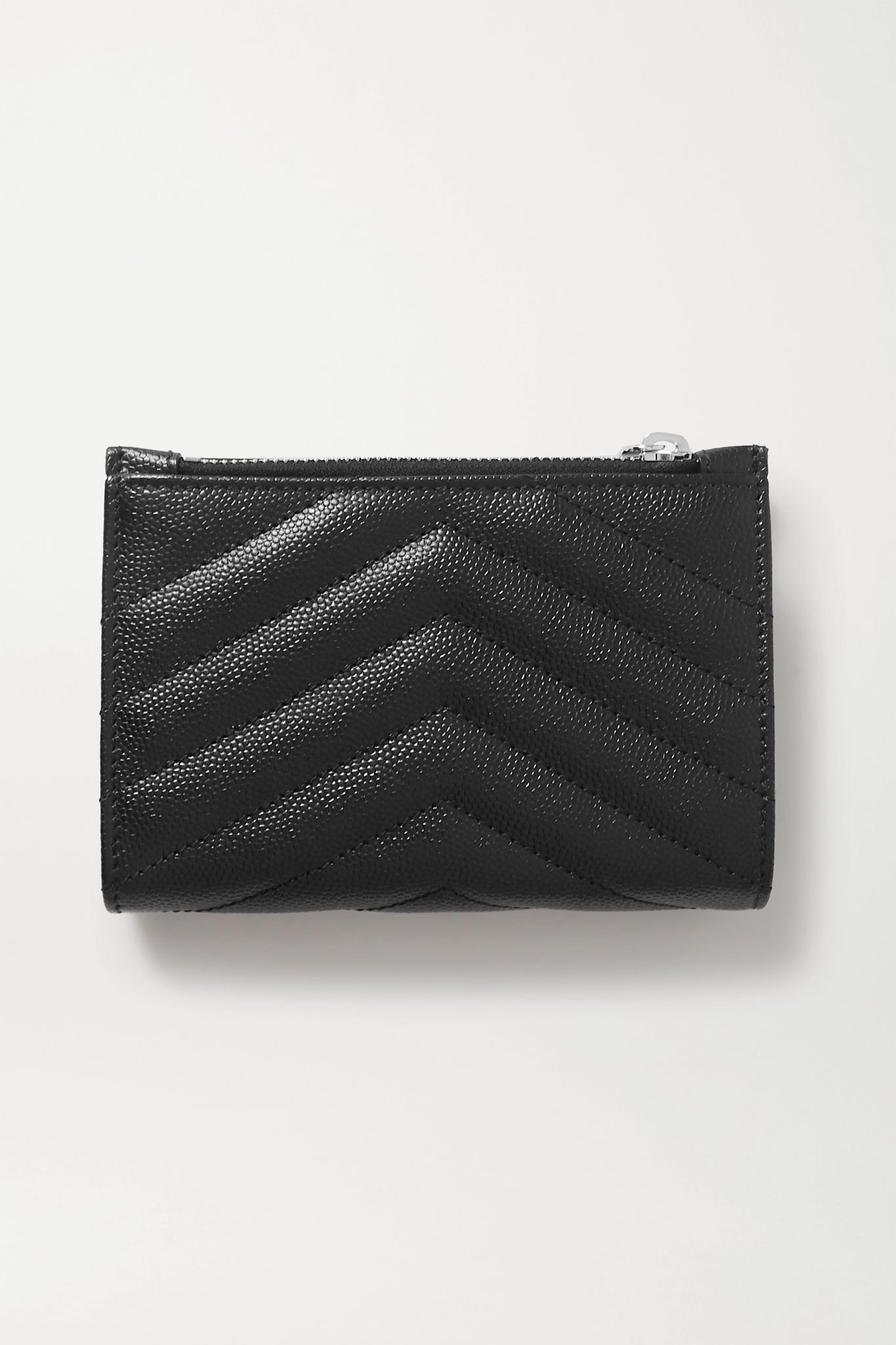 Quilted textured-leather wallet - 2