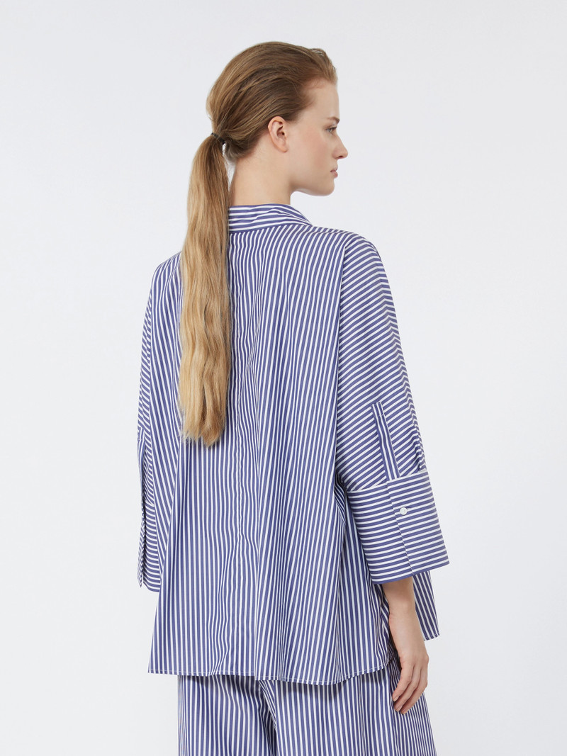 HUDSON Cotton poplin oversize shirt - NAVY 4