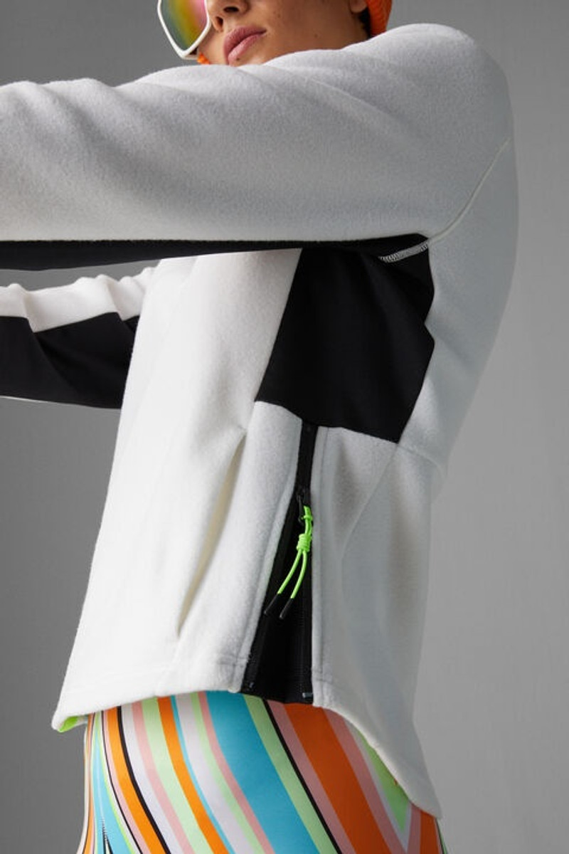 Letty fleece second layer in White/Black 5
