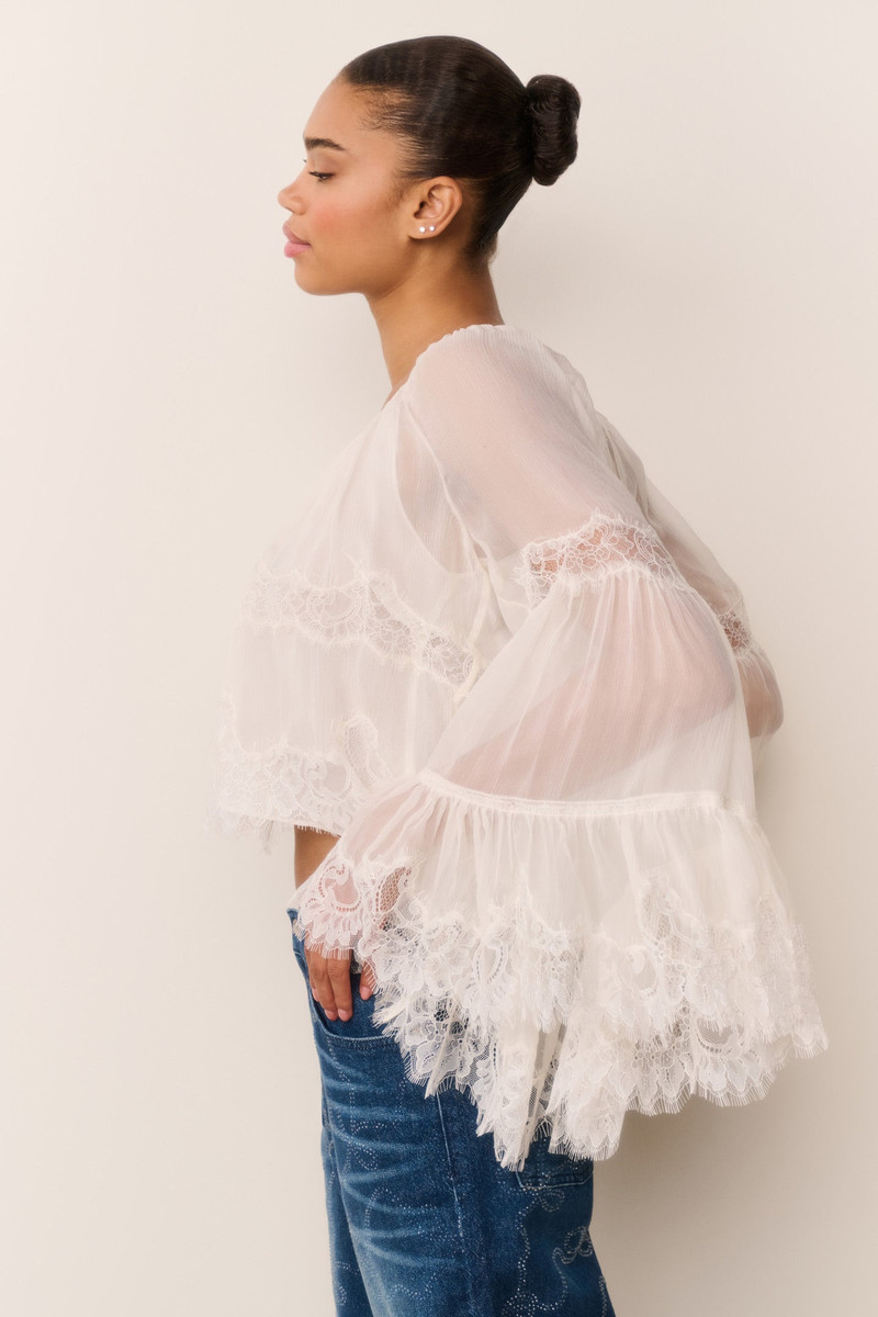 Darline Chiffon Lace Blouse 7