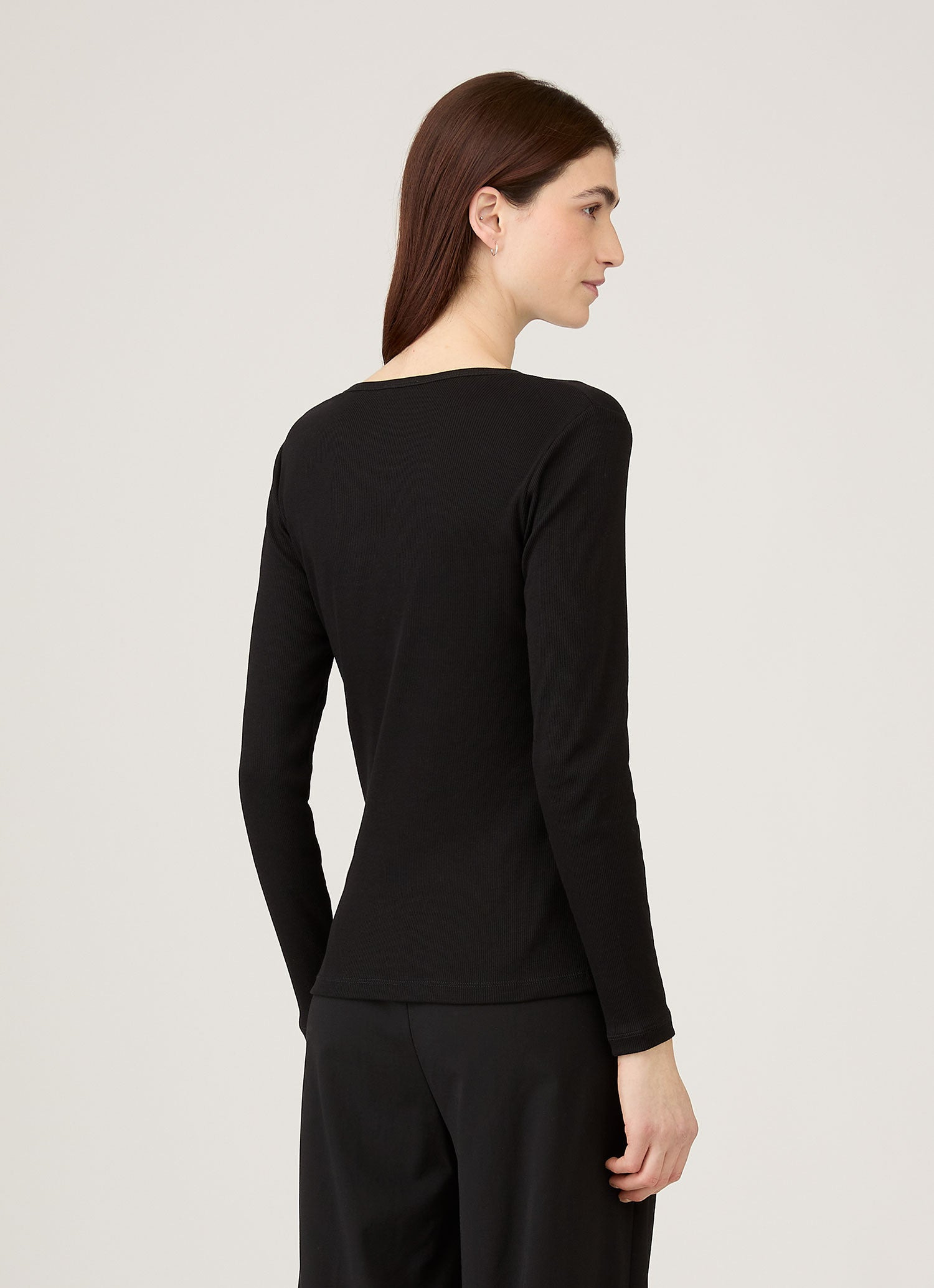 Ribbed Long Sleeve T‑shirt - 3