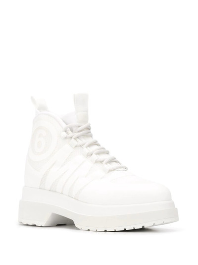 MM6 Maison Margiela logo lace-up boots outlook