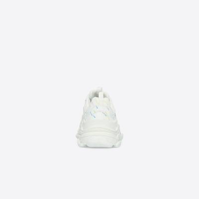 BALENCIAGA Women's Triple S Sneaker Allover Logo in White outlook