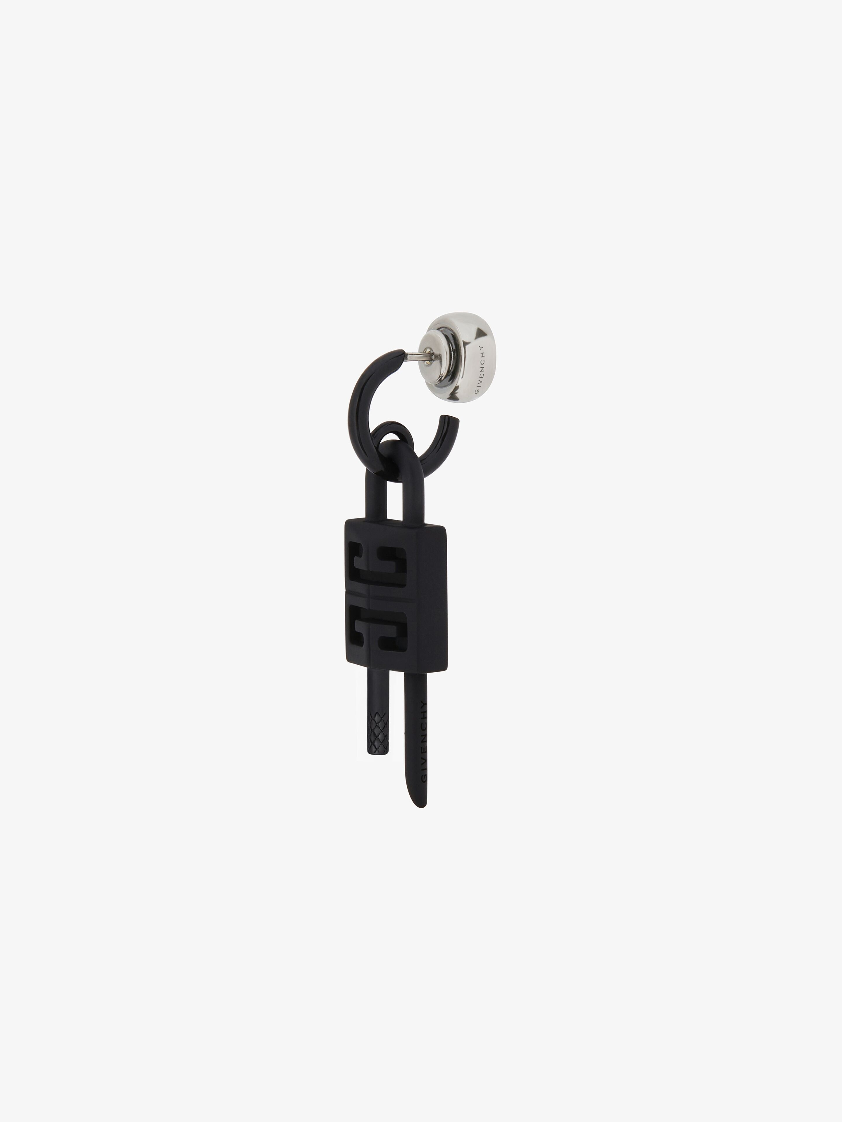 LOCK EARRING IN ENAMELLED METAL 4