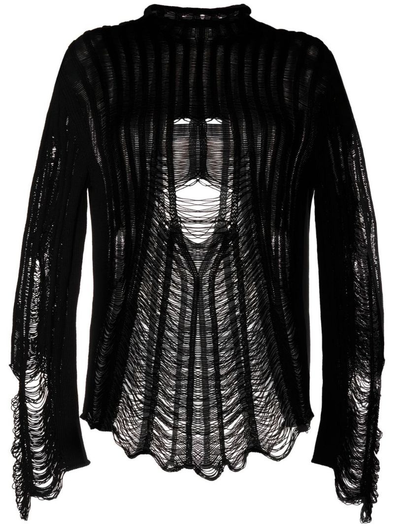 Dion Lee distressed Float jumper REVERSIBLE