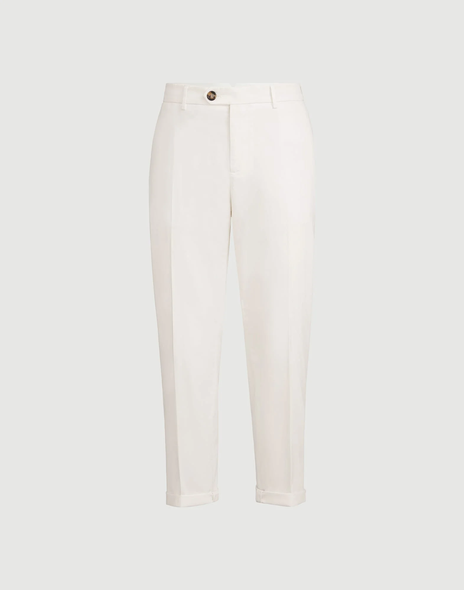 Garment-dyed Italian fit trousers in American Pima comfort cotton gabardine - 1