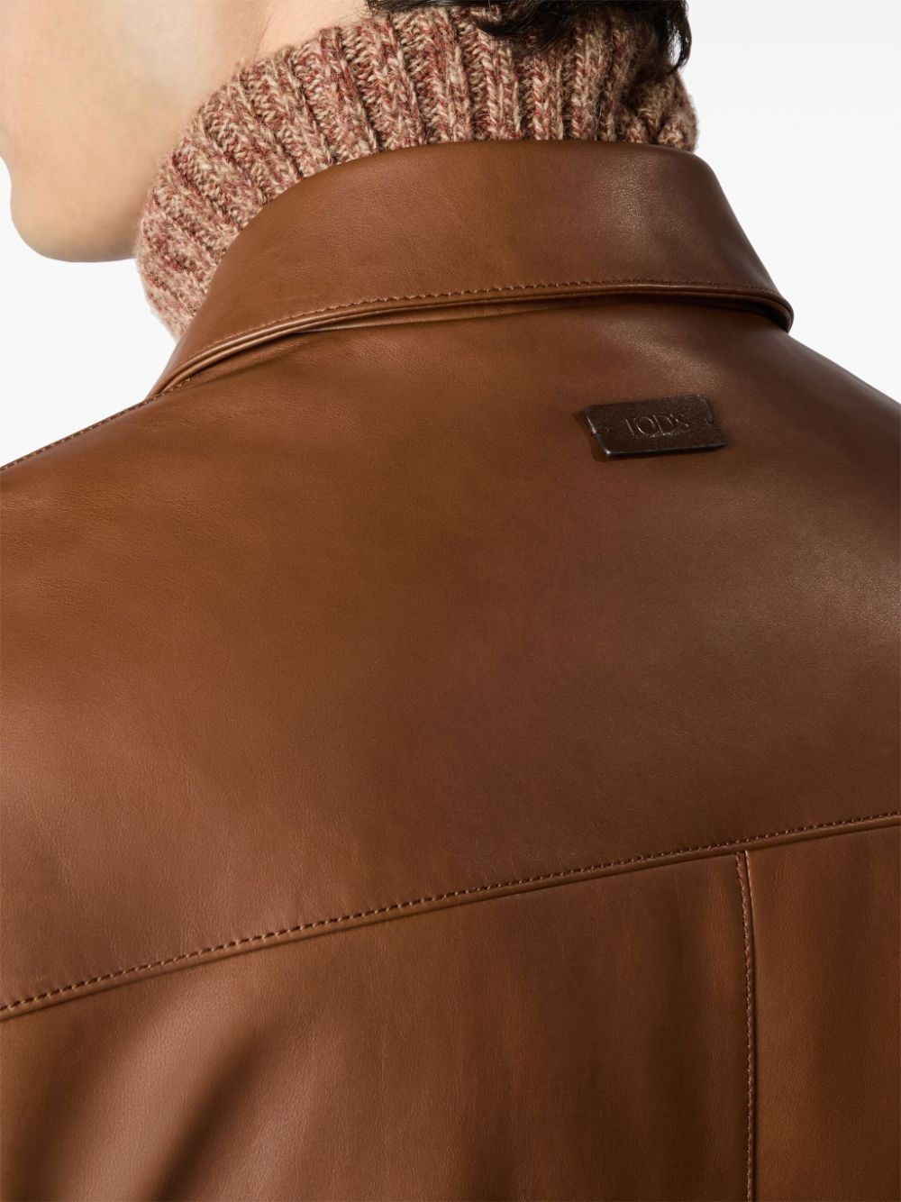 leather shirt jacket - 5