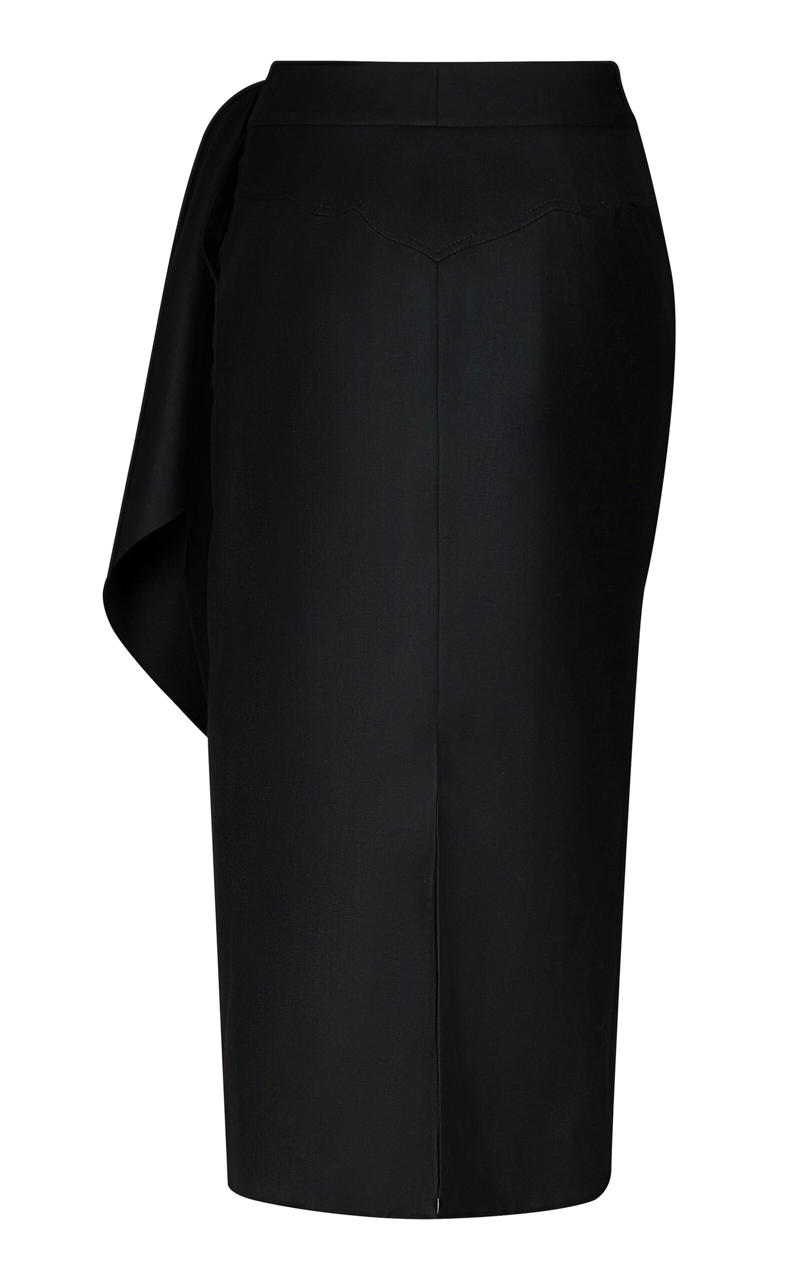 Rugged Fusion Wool Midi Skirt black - 3