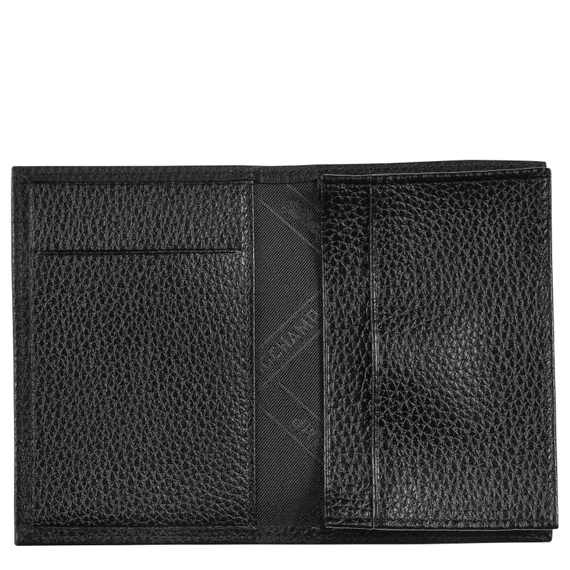 Longchamp Le Foulonné Card holder Black - Leather outlook