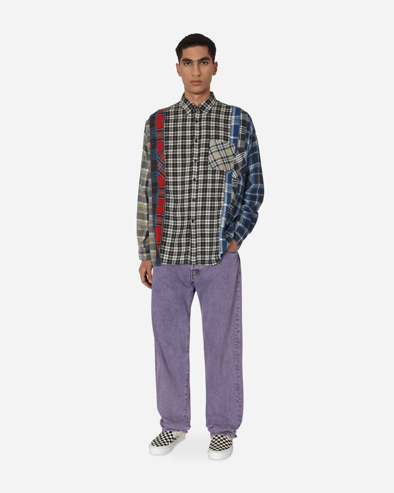 NEEDLES 7 Cuts Wide Flannel Shirt Multicolor outlook