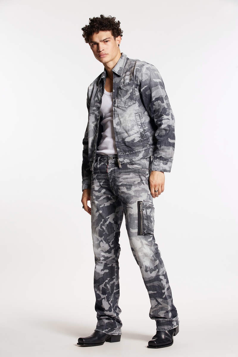 GREY CAMO WASH ROADIE JEANS - 1