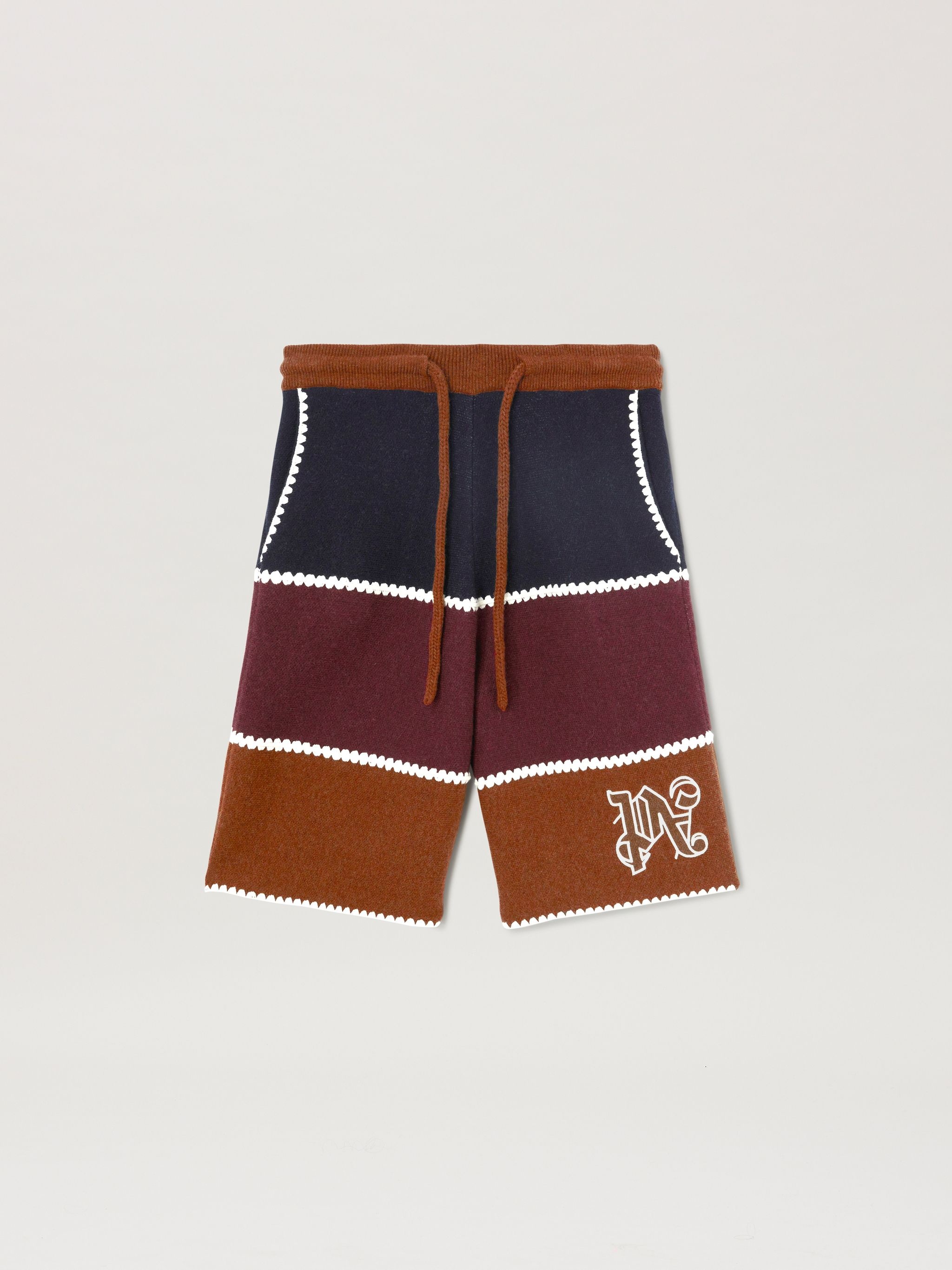 Monogram Striped Knit Shorts - 1