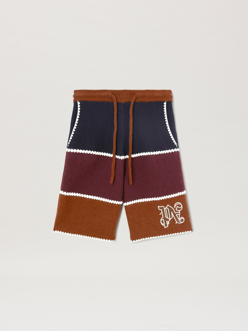 Monogram Striped Knit Shorts 1