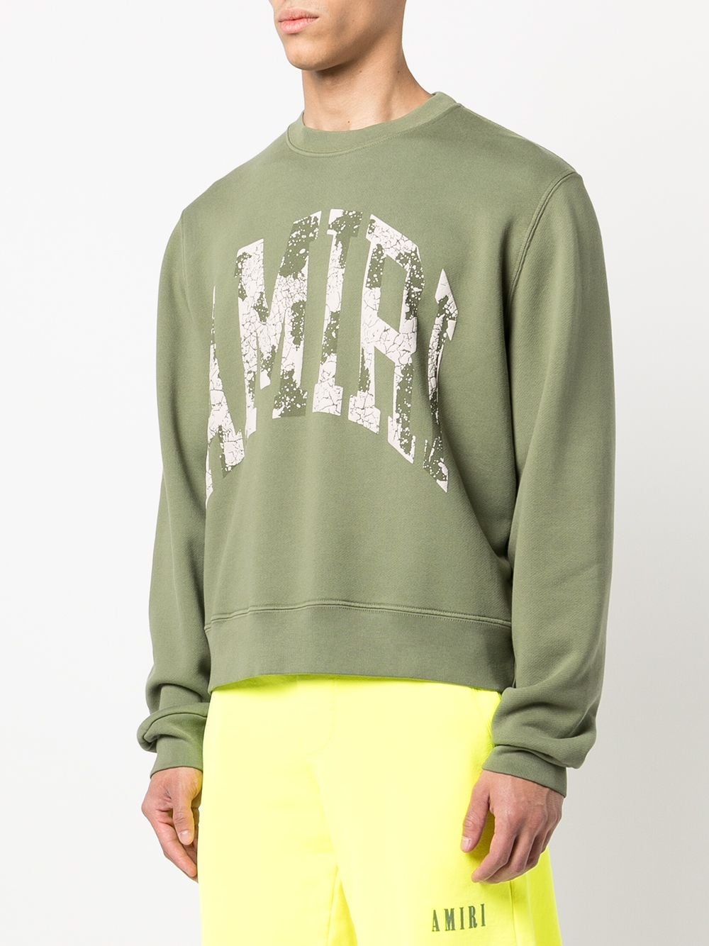 distressed logo-print sweatshirt - 3