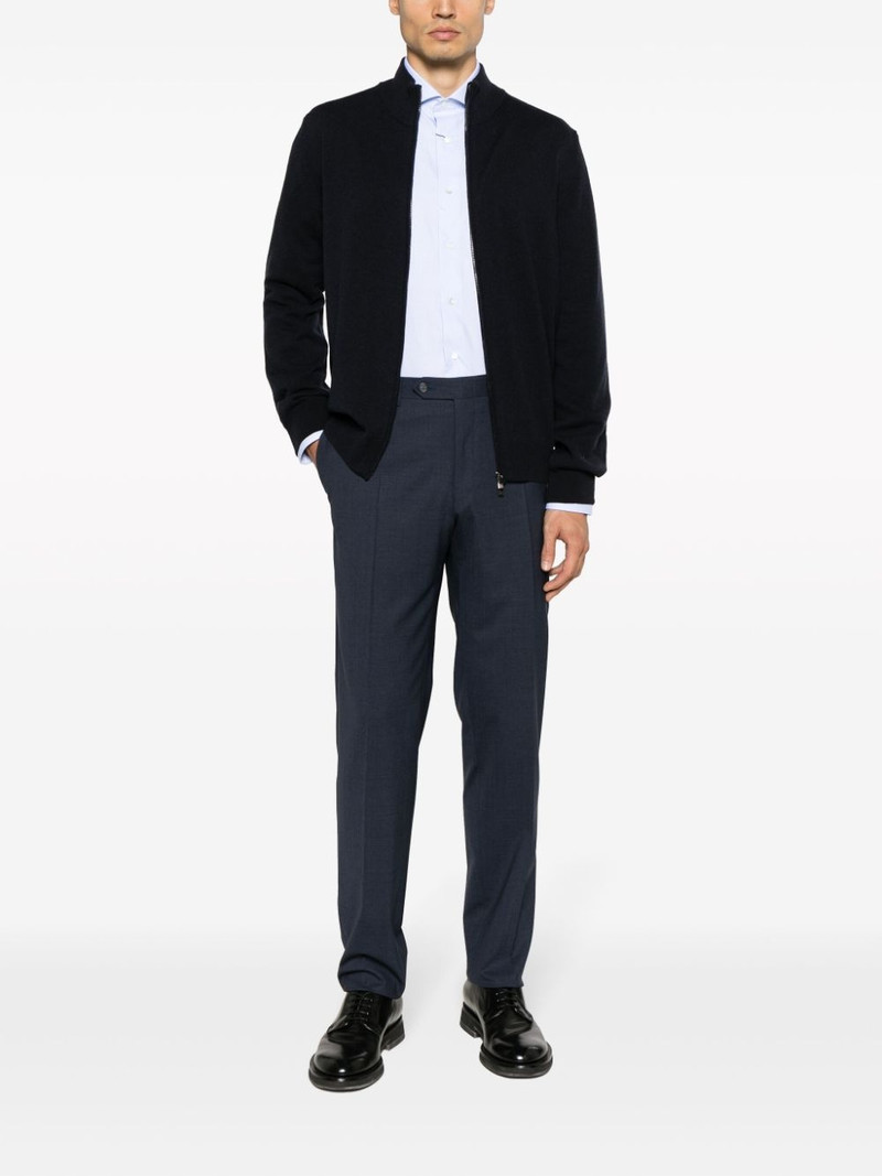 CORNELIANI funnel-neck virgin wool blend cardigan outlook