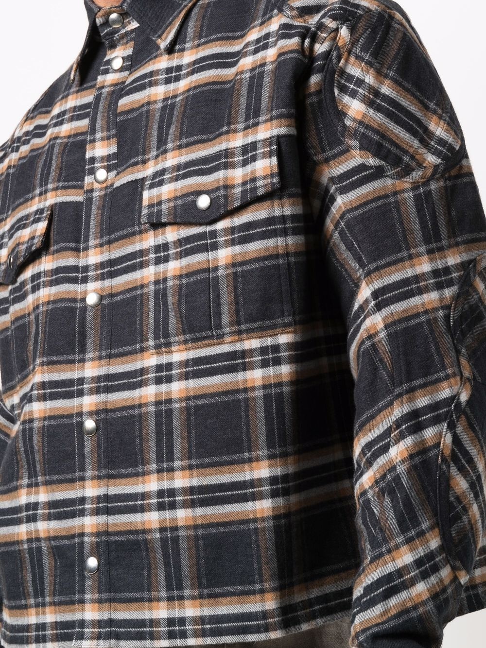 check pattern flannel shirt - 7