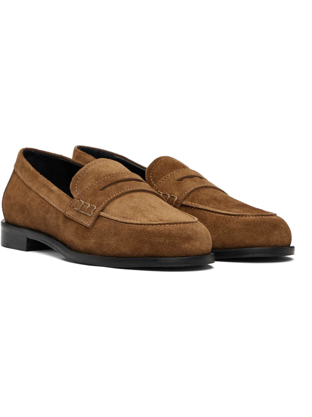 Tan Oscar Suede Loafers - 4