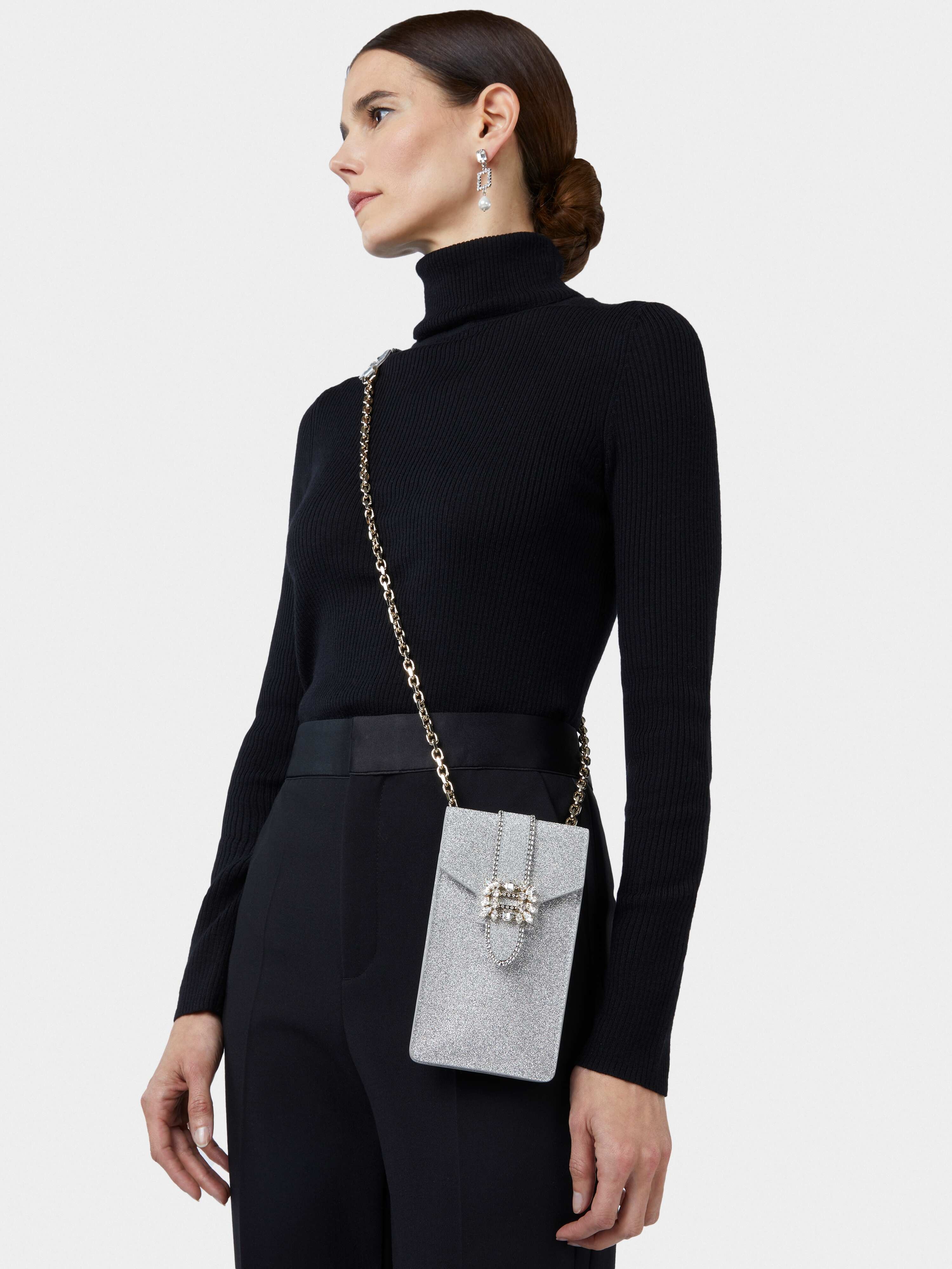 Miss Vivier Pocket Phone Holder in Fabric - 7