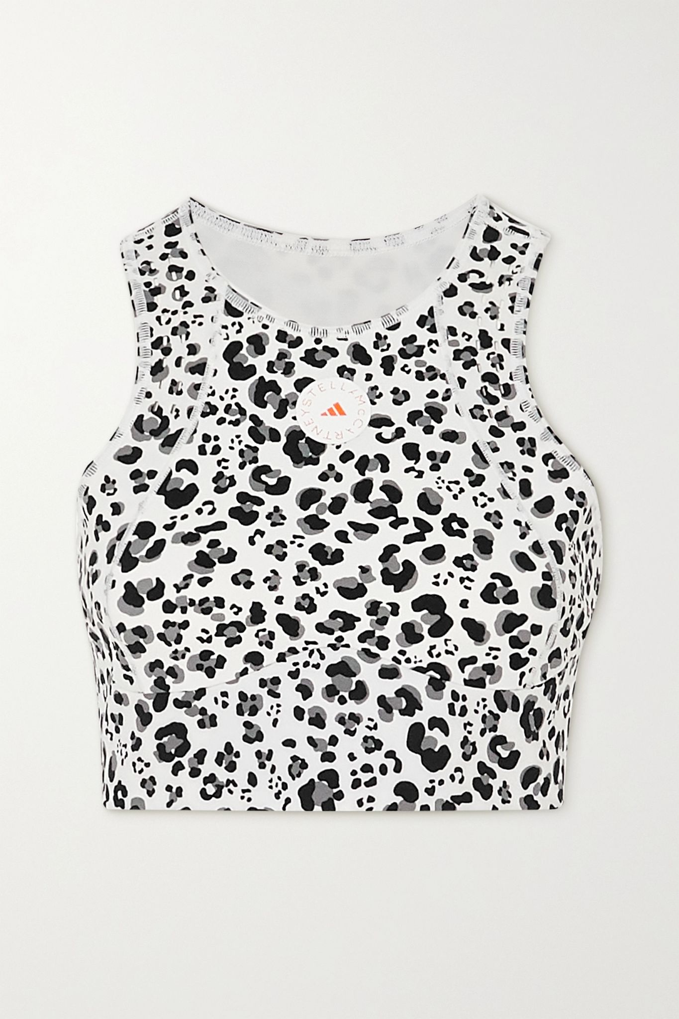 TruePurpose cutout perforated leopard-print stretch top - 1