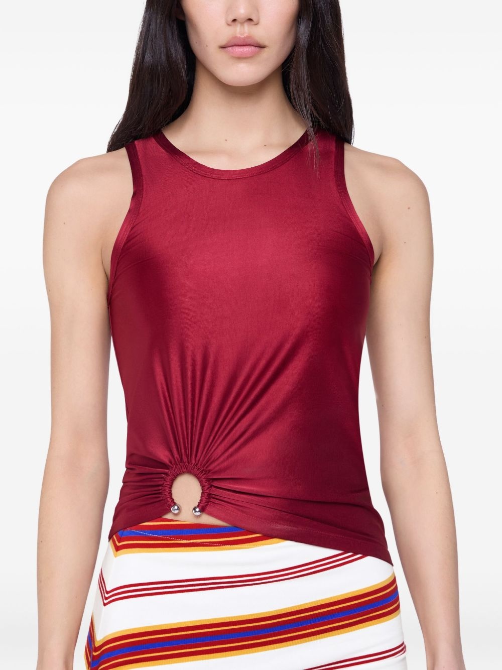 ruched sleeveless top - 2