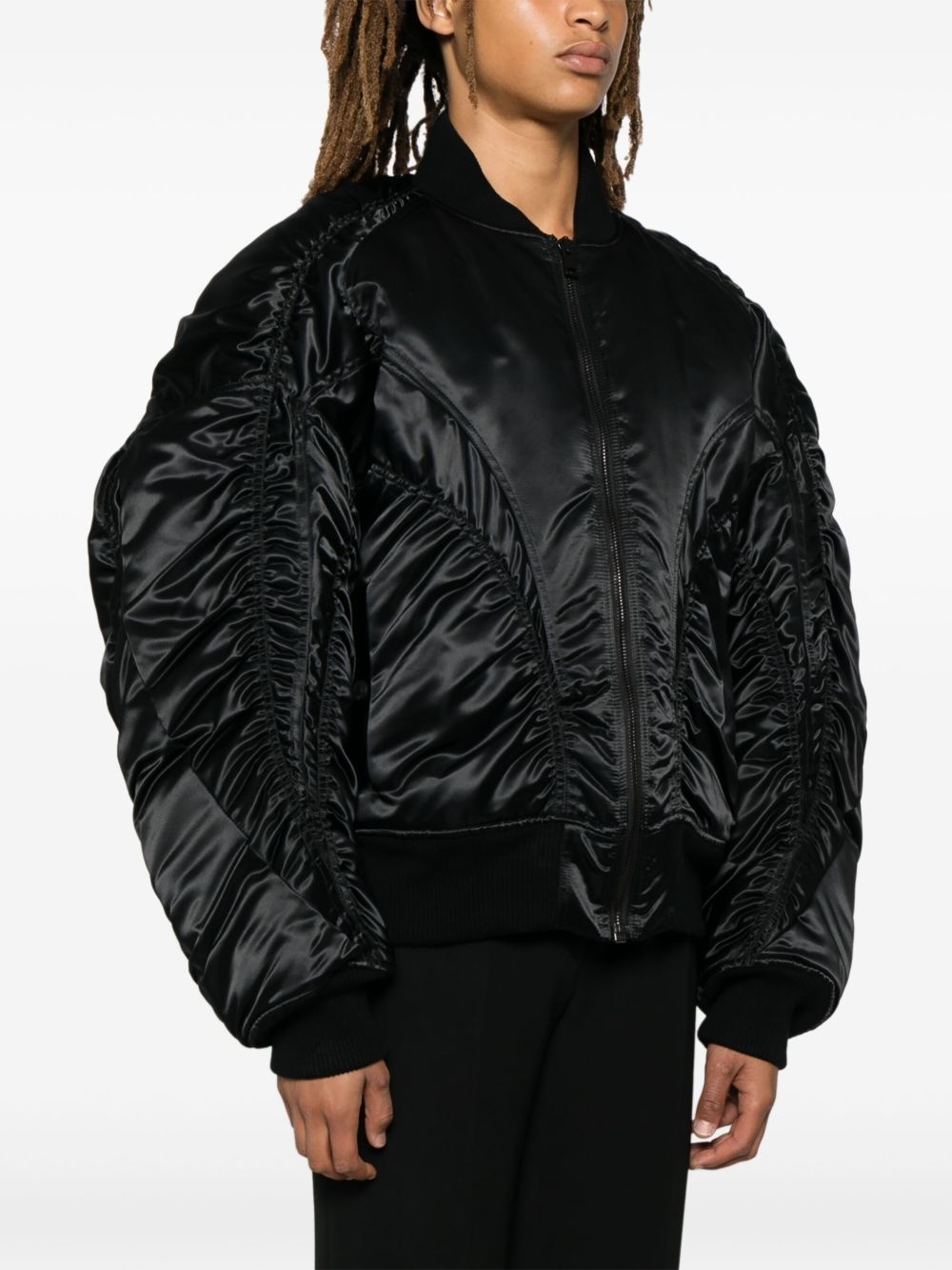 satin bomber jacket - 3