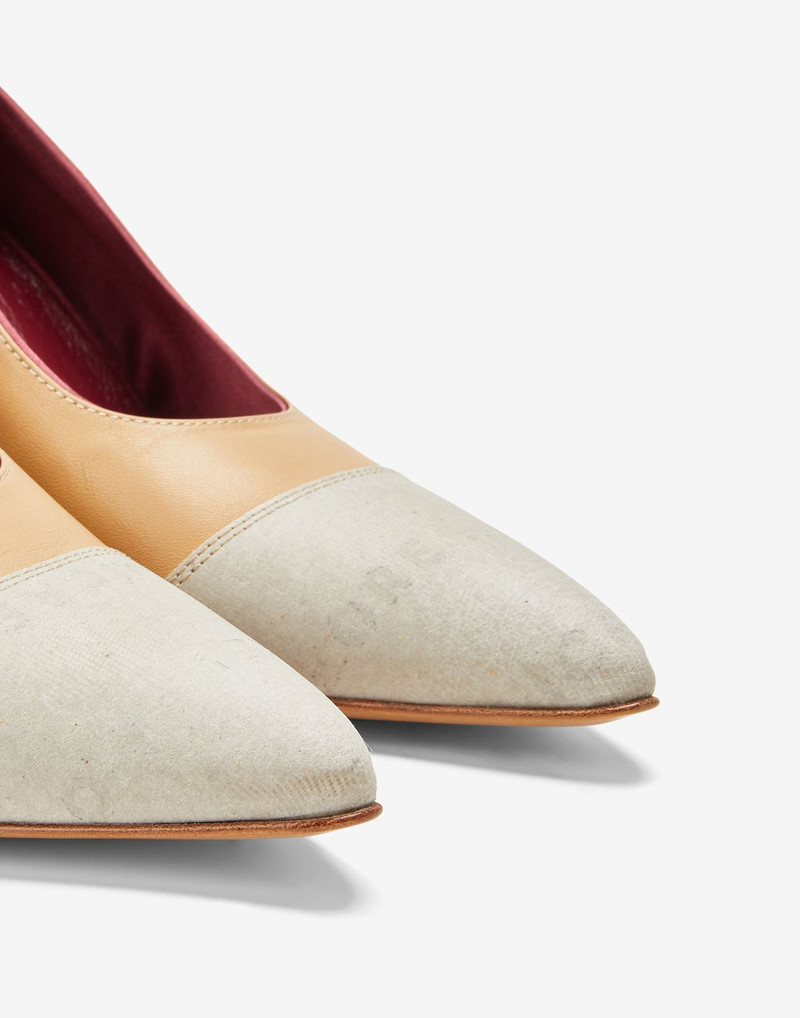 Inside out satin pumps 5