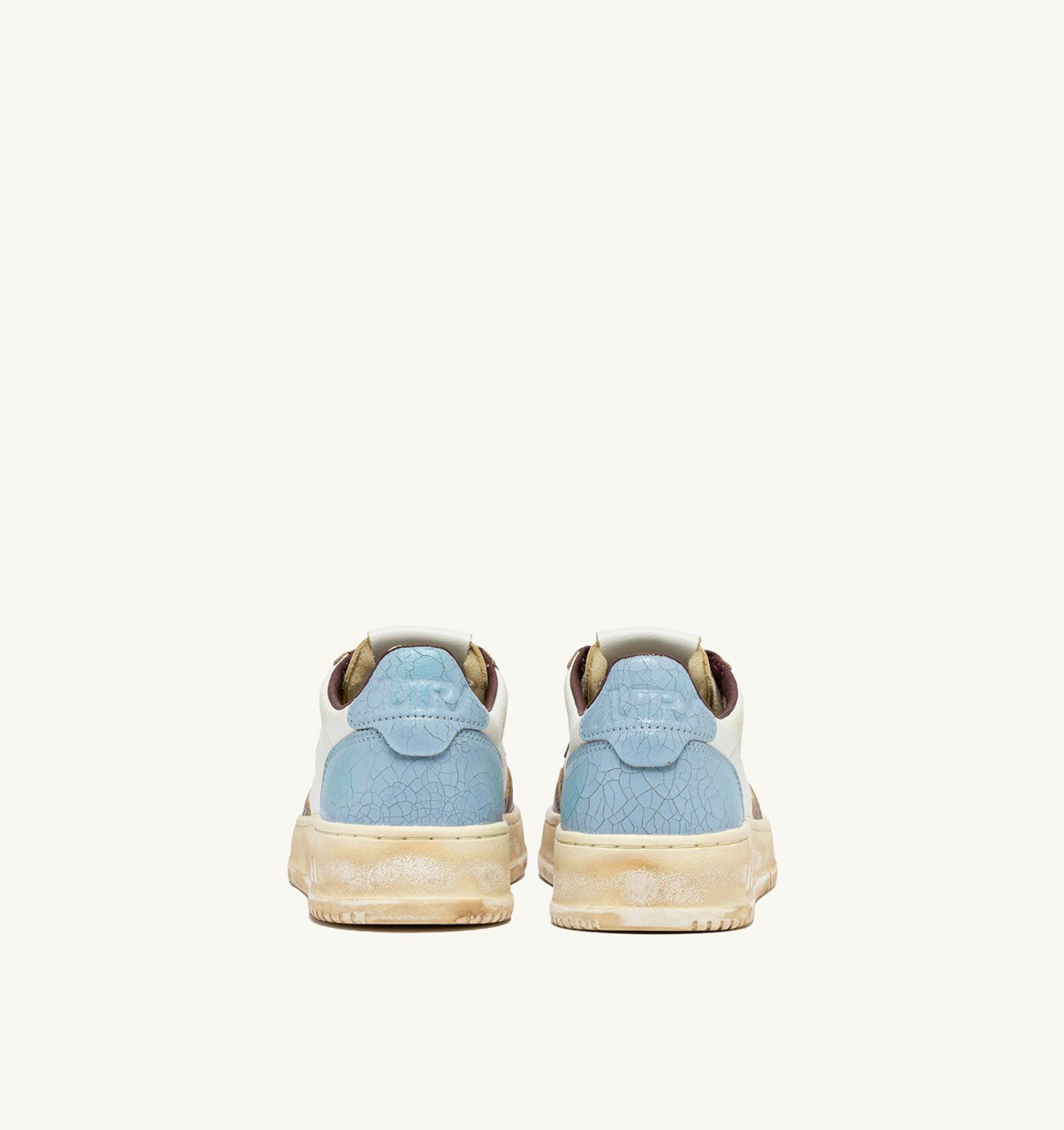 MEDALIST LOW SUPER VINTAGE SNEAKERS IN WHITE CELESTIAL BLUE AND TAUPE - 3