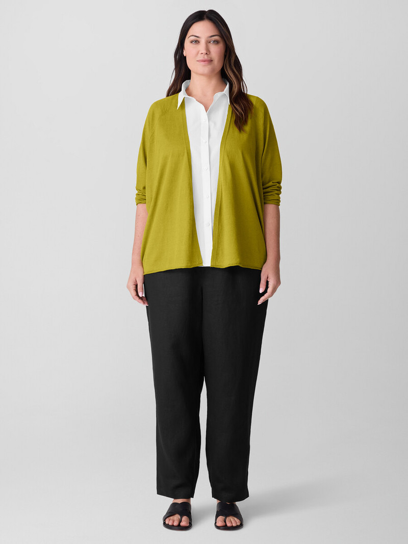 Organic Linen Cotton High Collar Cardigan 6