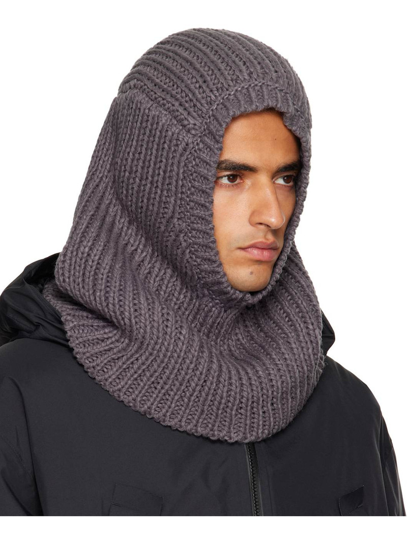 Y-3 Gray Knitted Hood Balaclava outlook