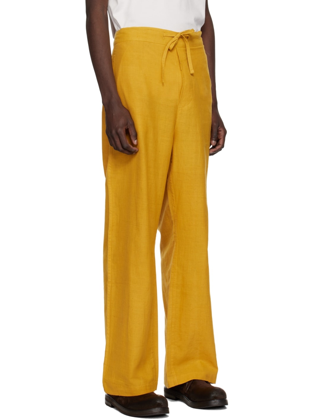 Yellow Khadi Trousers - 2
