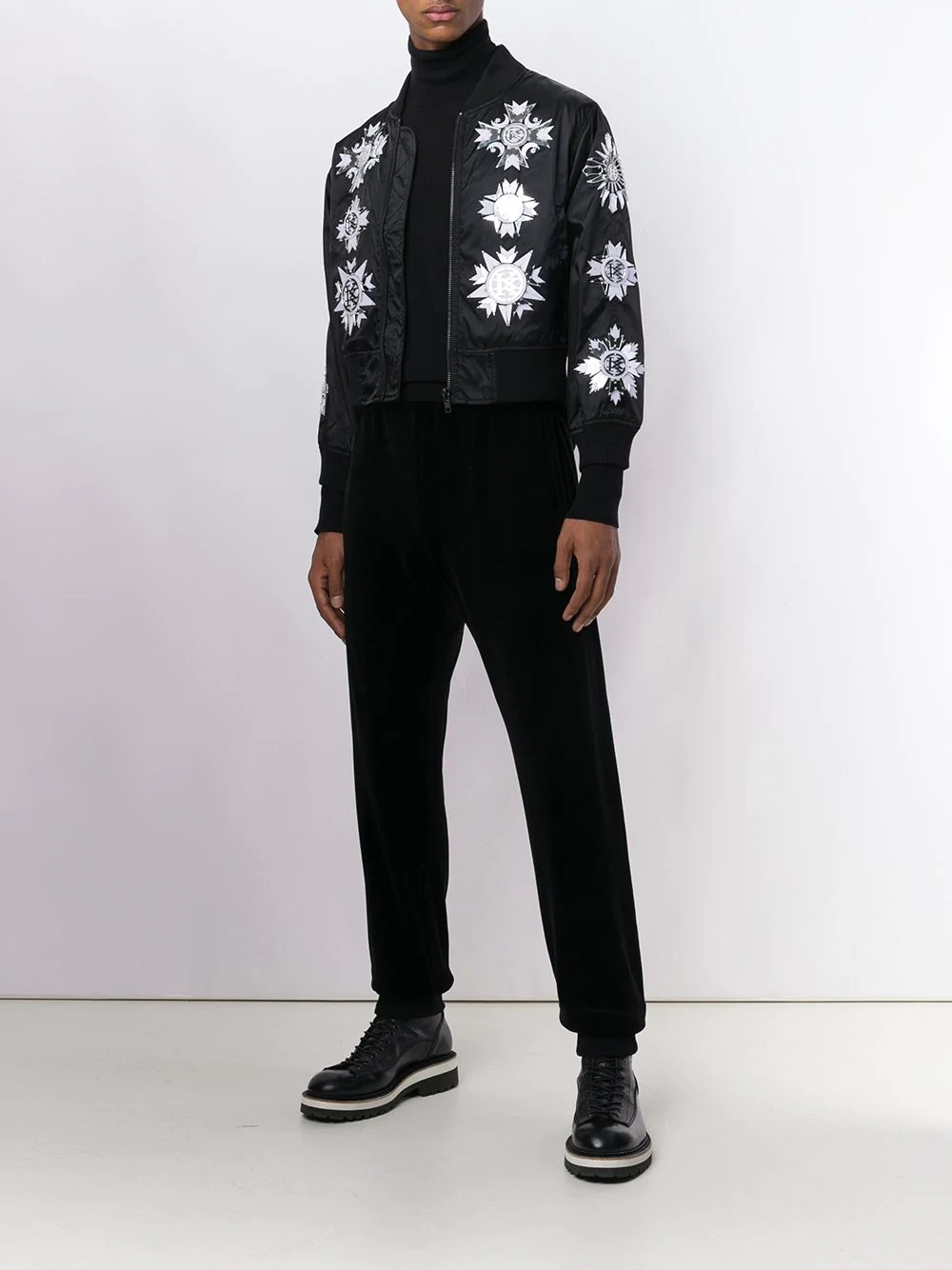 mirro and medallion bomber jacket - 2