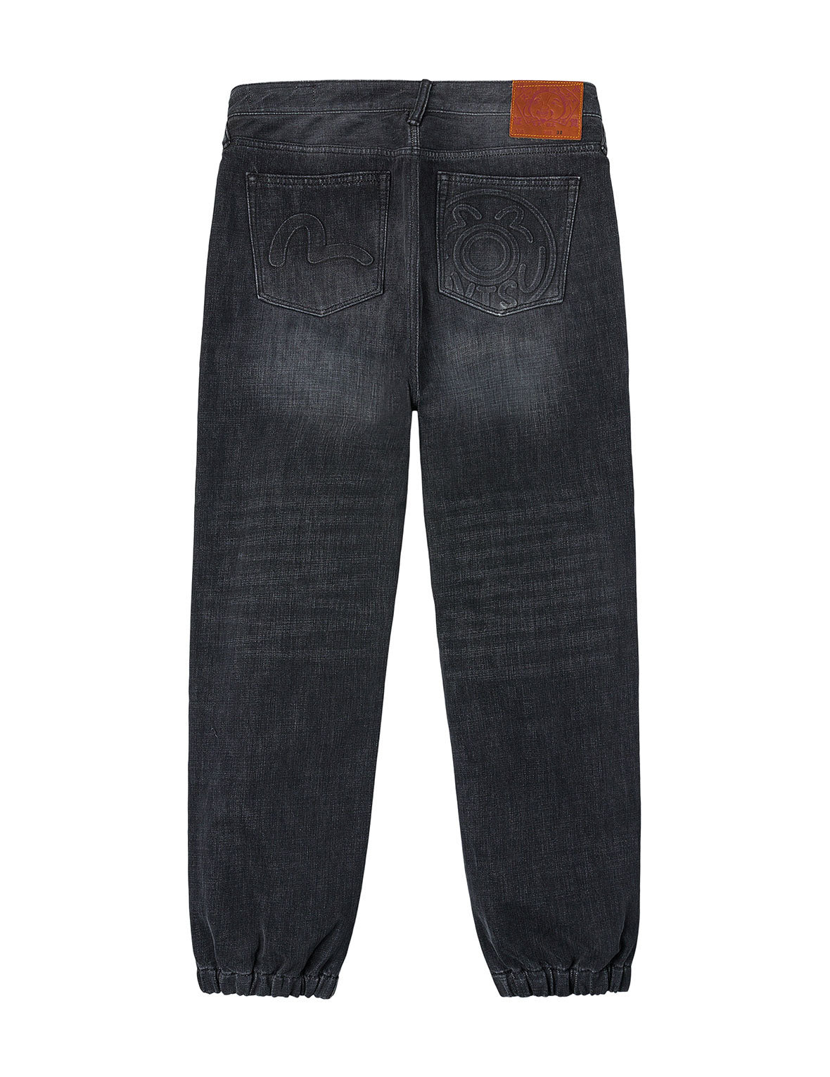 Emboss Seagull and Logo Regular Fit Denim Jogger - 13