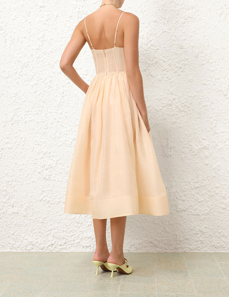 NATURA RUCHED MIDI DRESS 4