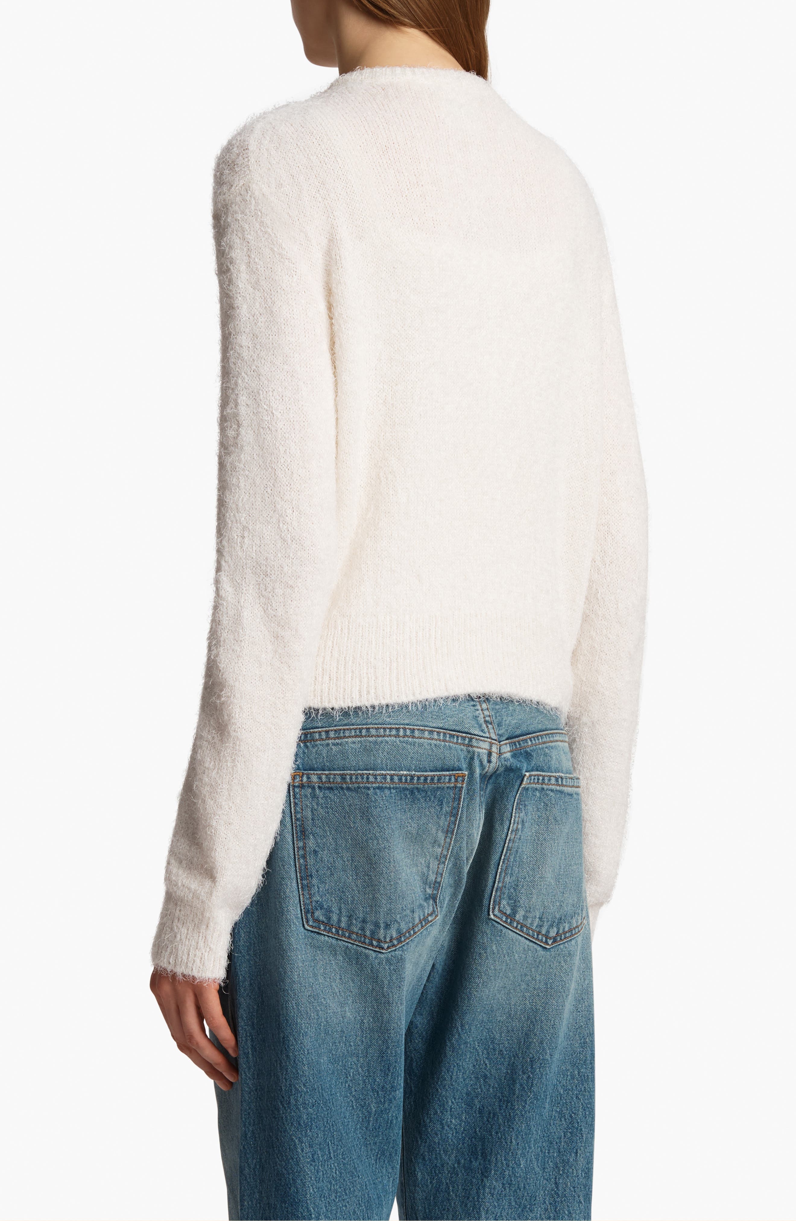 Khaite Jules Silk & Cashmere Eyelash Cardigan in Glaze at Nordstrom - 2