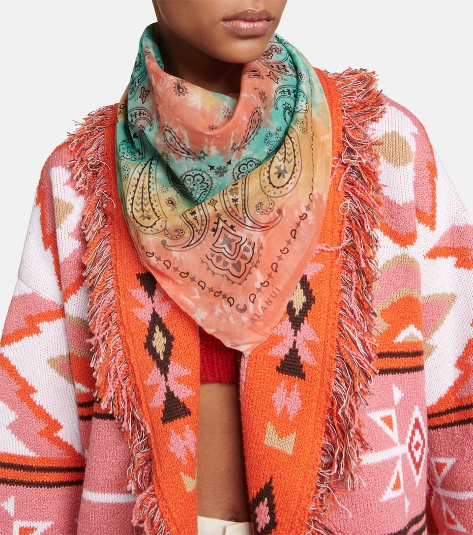 Bandana printed cotton chiffon scarf - 2