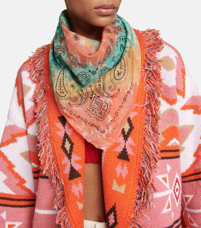 Alanui Bandana printed cotton chiffon scarf outlook