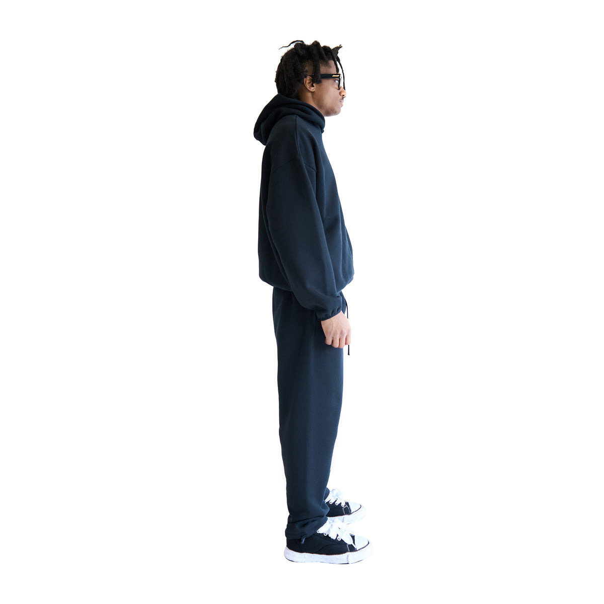 RELAXED FLEECE SWEATPANTS (JET BLACK) - 10