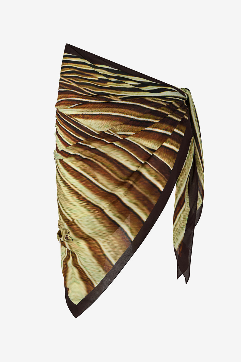 Silk Pareo with Ray Of Gold print 1