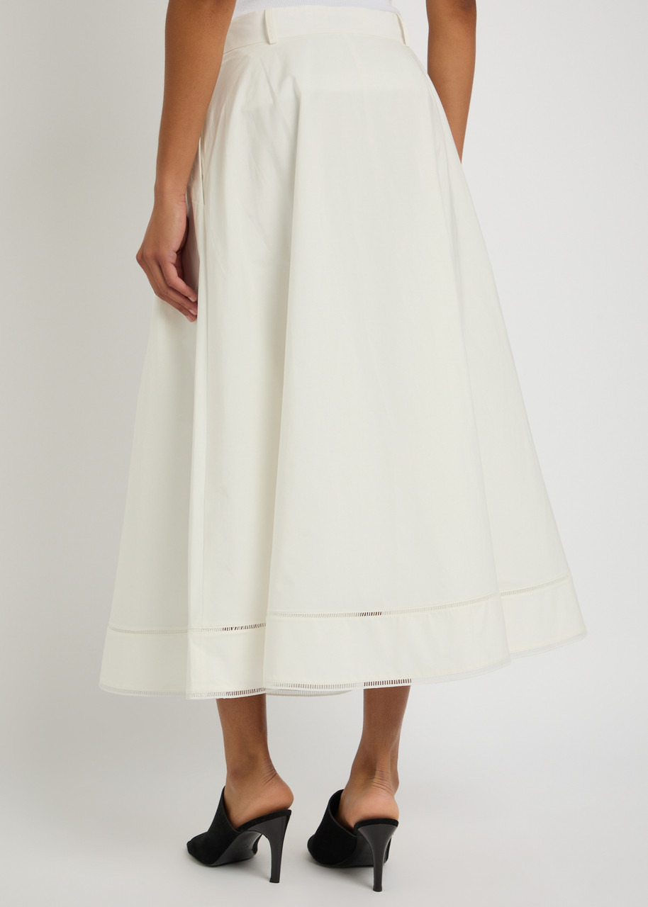 Rohe Embroidered Cotton-poplin Midi Skirt - 3