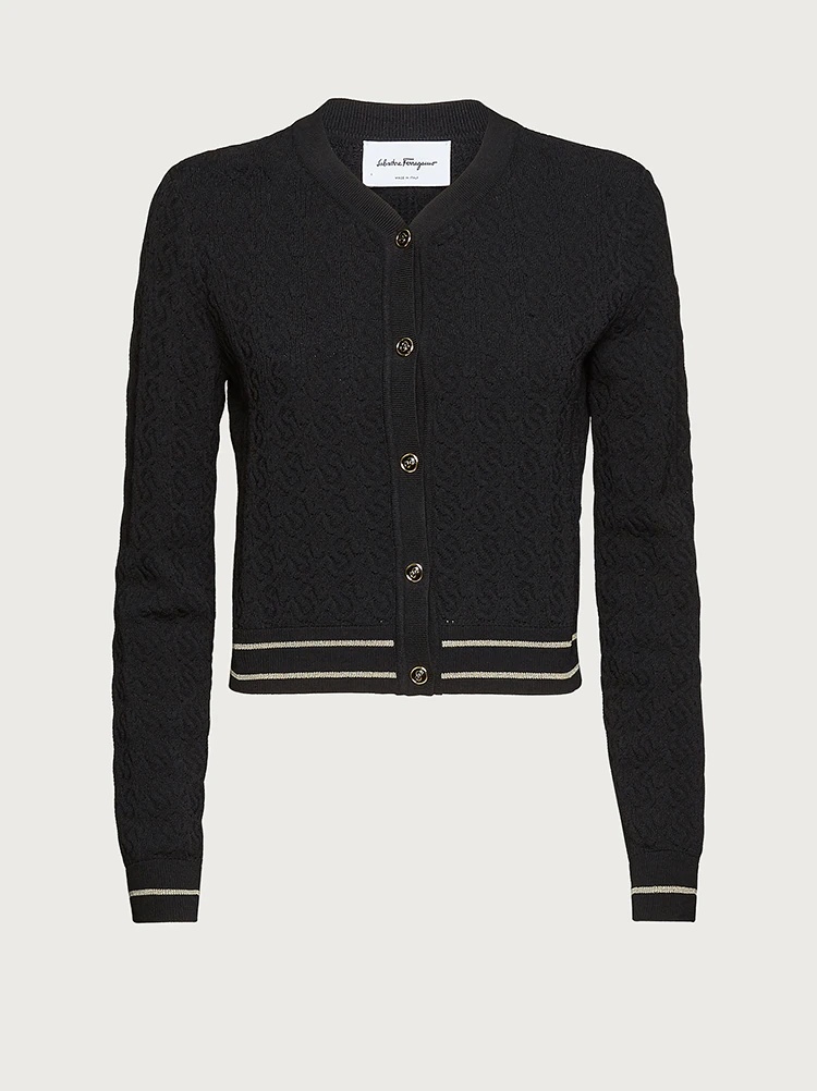 GANCIO S JACQUARD CARDIGAN - 1