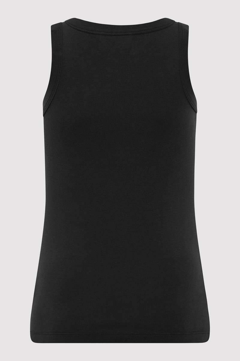 ST. AGNI Organic Cotton Bateau Tank - Jet Black outlook