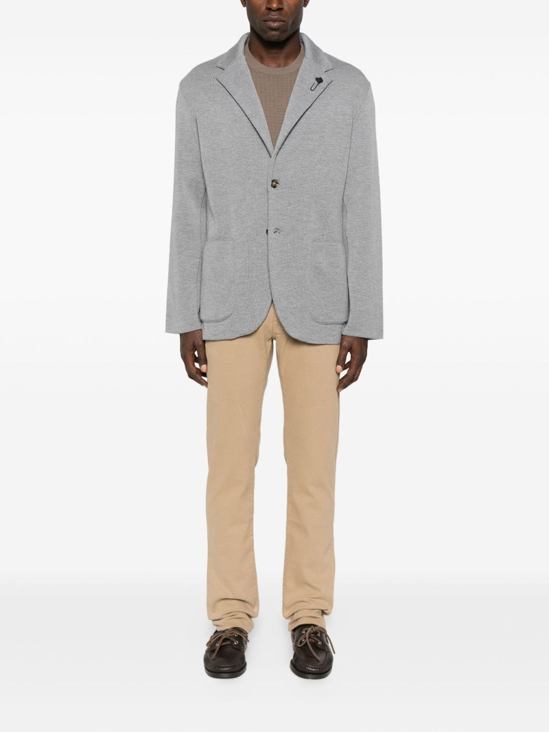 LARDINI buttoned patch-pockets blazer outlook