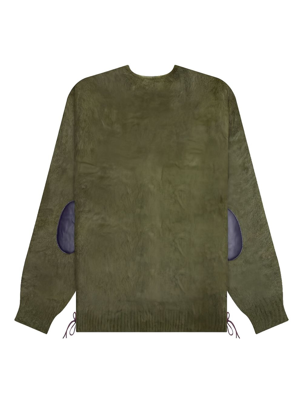 leather-patch cardigan - 2
